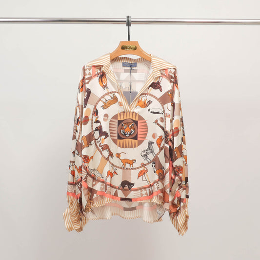 Blouse imprimé jungle KD9085VS-7