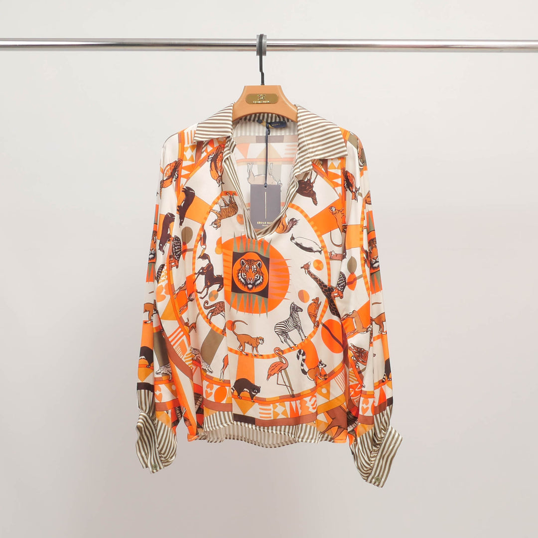 Jungle print blouse KD9085VS-7