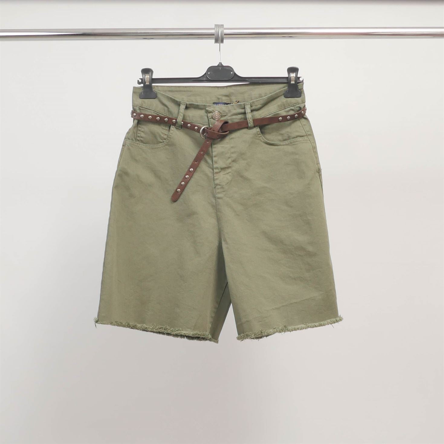 Short bermuda ceinturé à bords francs  CVA825213