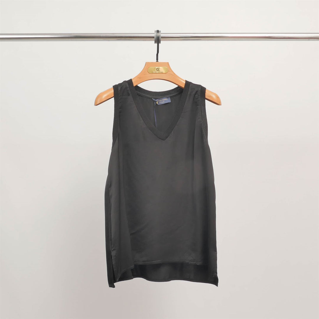 V-neck tank top in fluid viscose DB14446VS