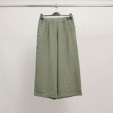 Pantalon large en lin à taille élastique  TDM38825