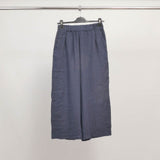 Pantalon large en lin à taille élastique  TDM38825