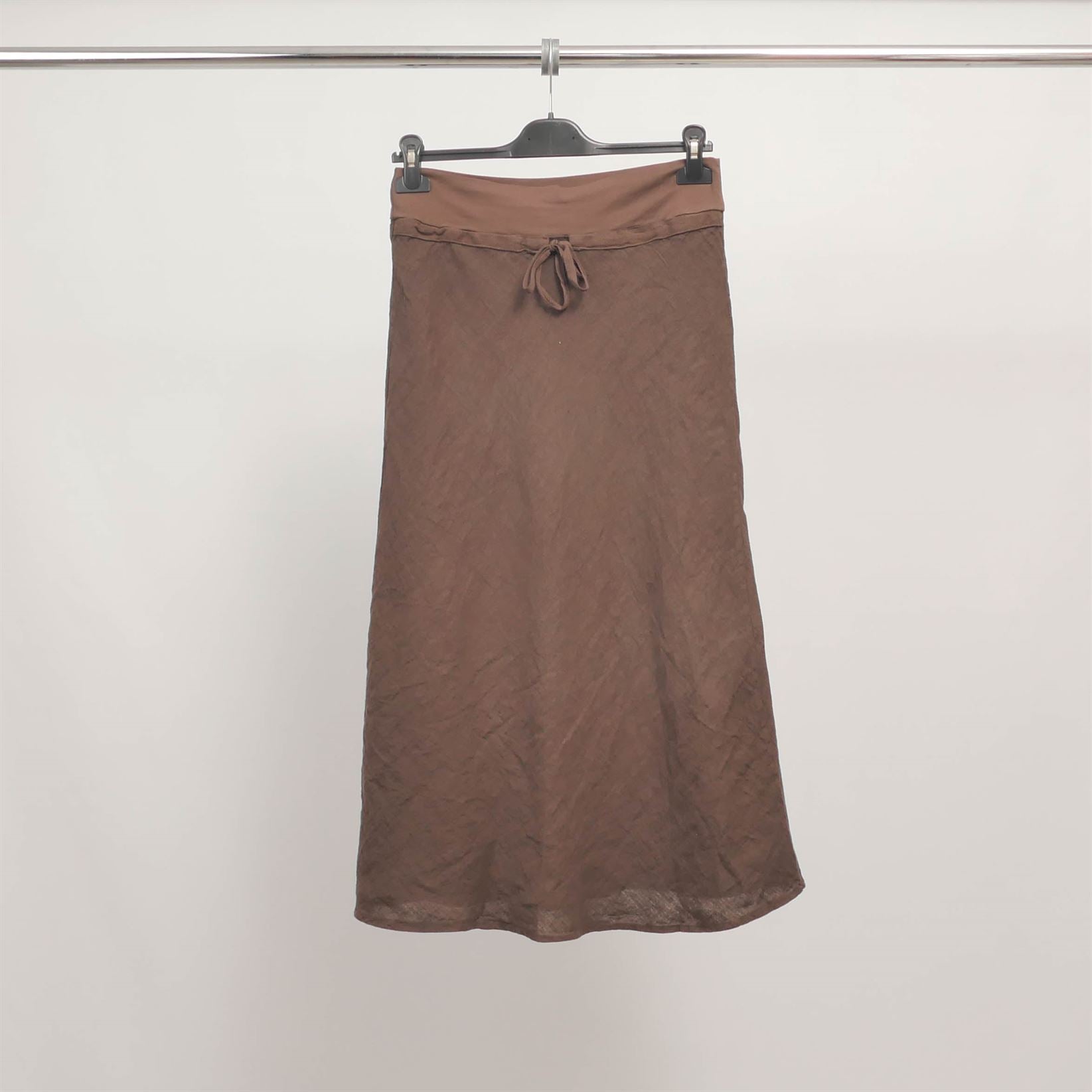 Jupe longue en lin avec taille élastique – TDM57825