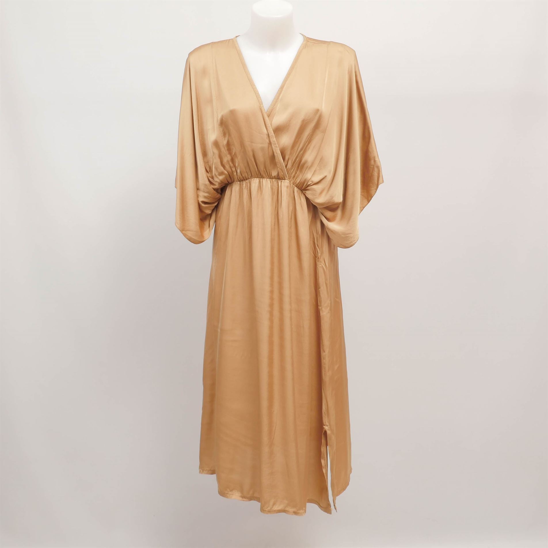Robe longue drapée manches chauve-souris TDM76921VS