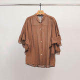 Chemise ample à manches volantées  DB84091