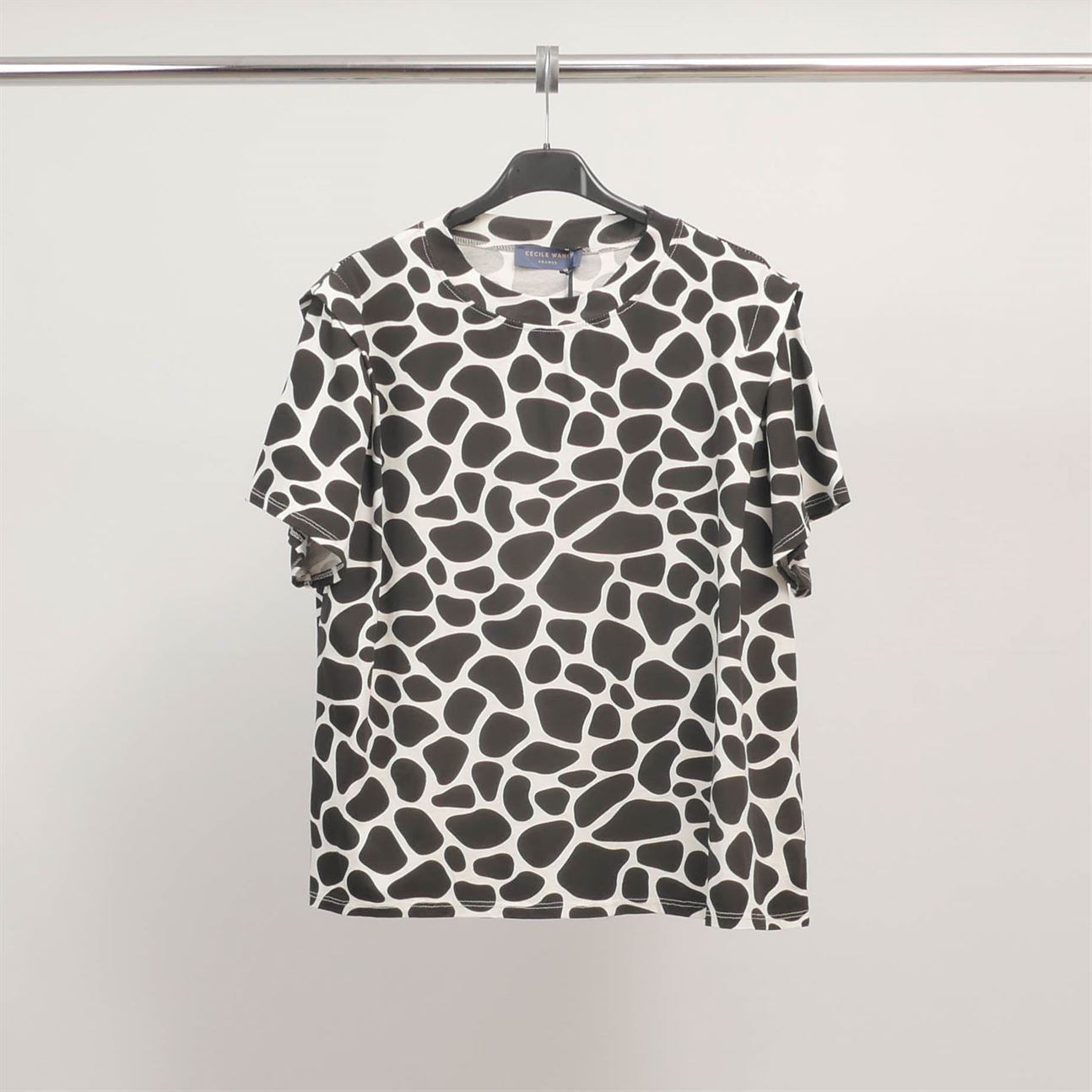 T-shirt imprimé tache effet animalier TDM12124-12