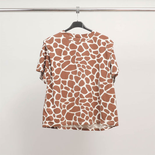 T-shirt imprimé tache effet animalier TDM12124-12