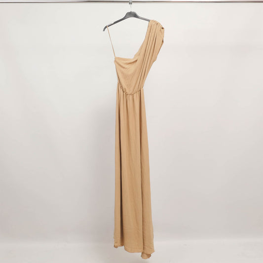 Robe longue asymétrique à bretelle fine TDM55825