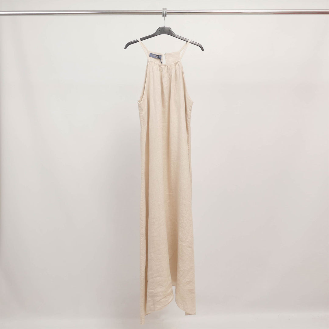 Long linen racerback dress TDMK513-9