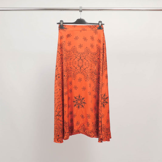 Jupe longue imprimé cachemire en viscose TDM31919-15