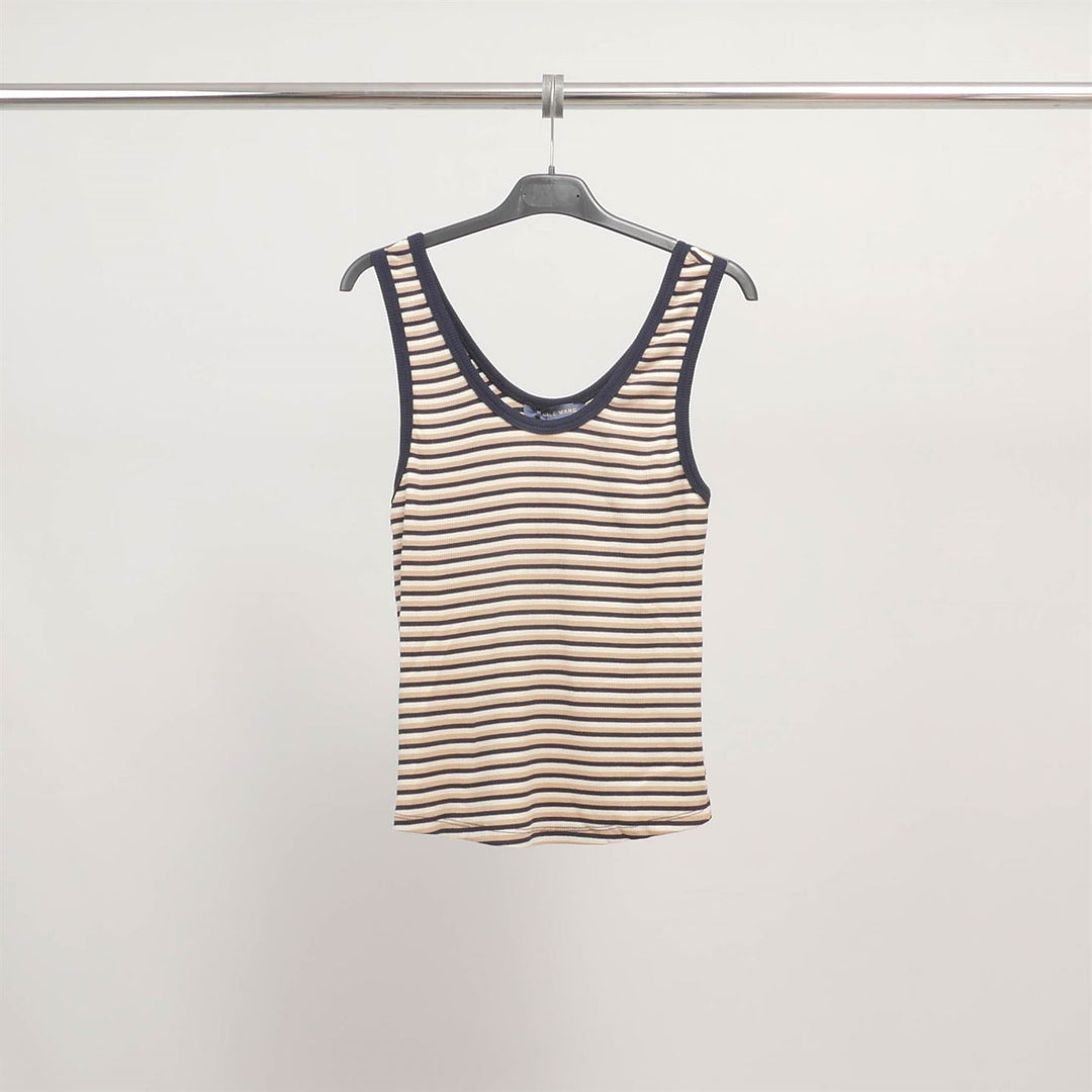 Stretch ribbed striped tank top CWM54216