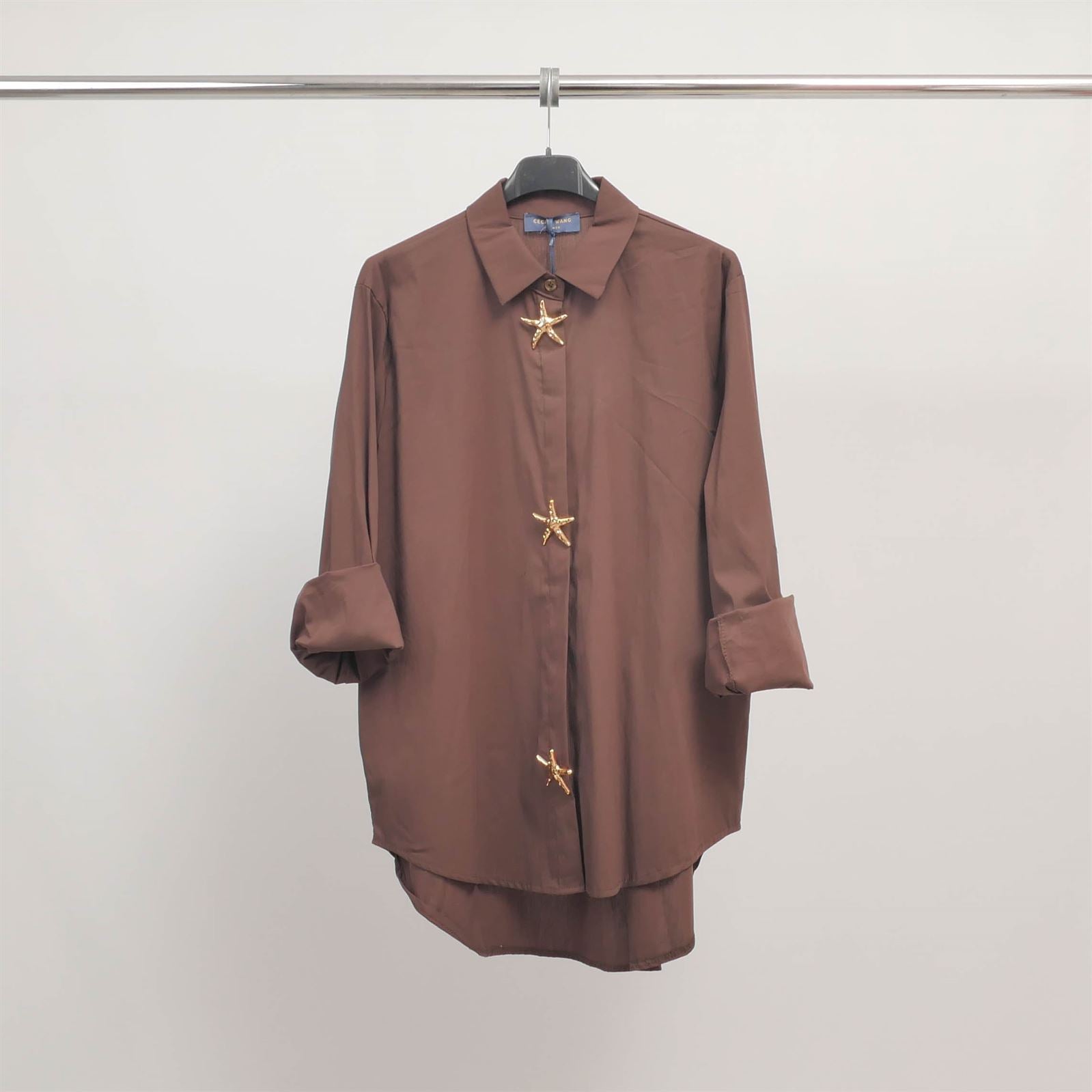 Chemise ornée boutons étoile de mer  TDM50320-18