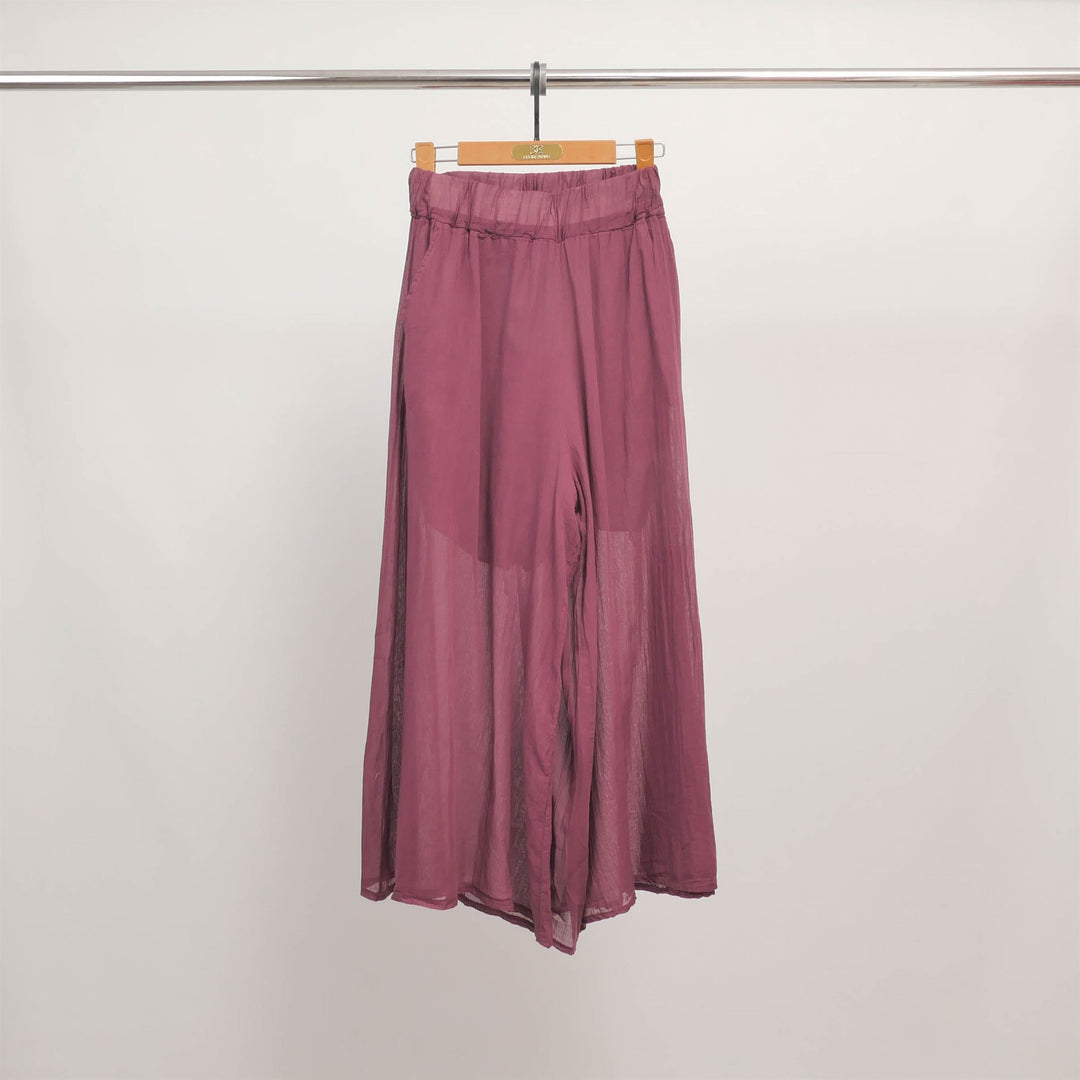Wide-leg cotton trousers, one size fits all DB14576