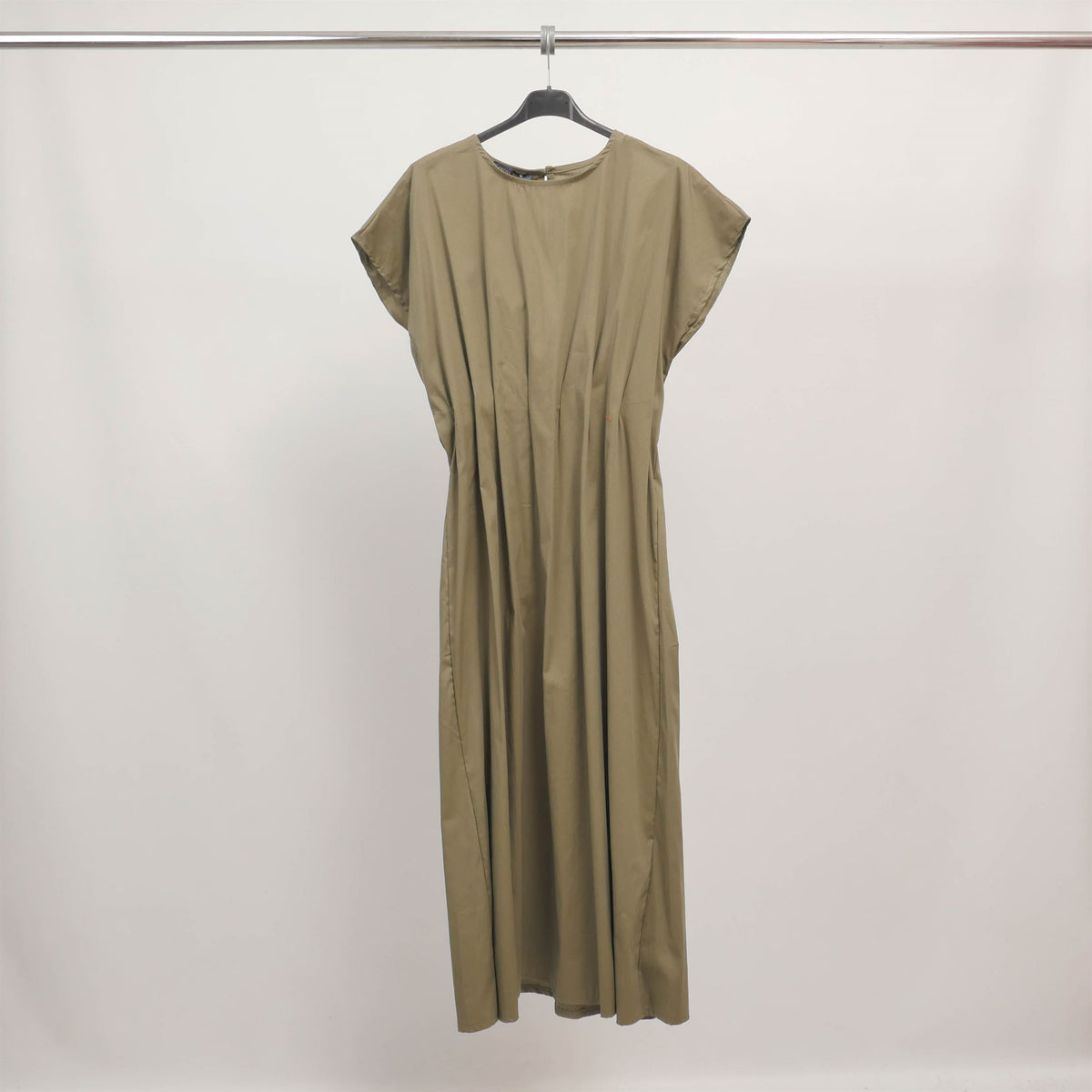 Flowy short sleeved dress in stretch cotton tdm56925