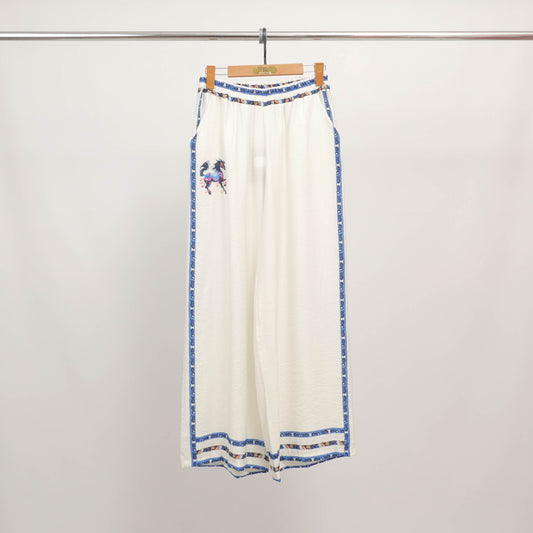 Pantalon large imprimé cheval taille unique  KD9088VT-9