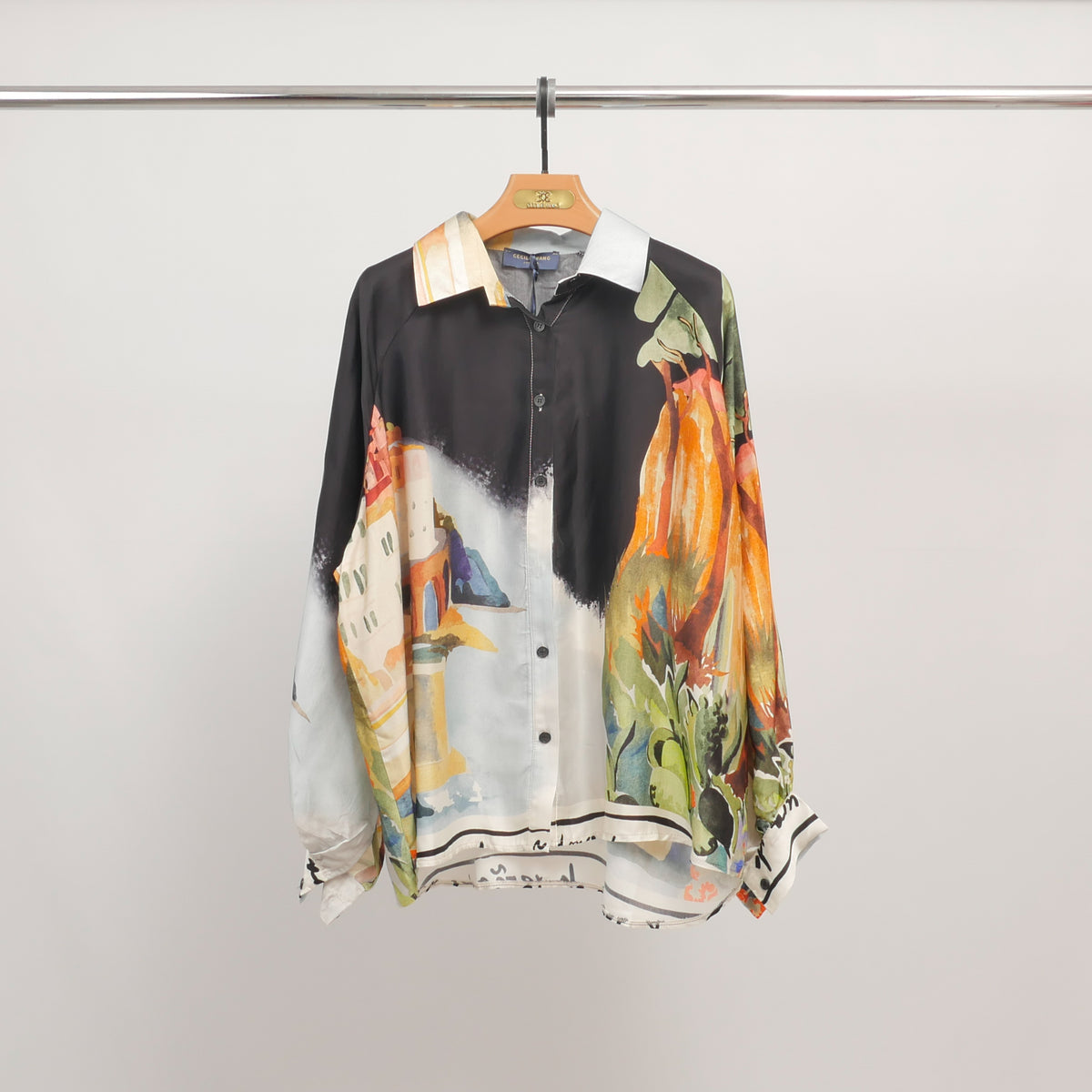 Fluid watercolor print tunic kd9905vs 22