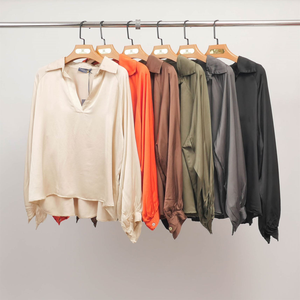 Flowy v neck tunic with long sleeves kd7365vs 24