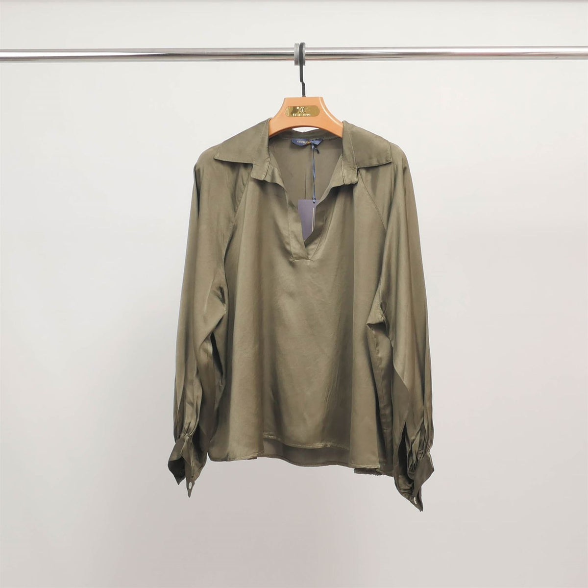 Flowy v neck tunic with long sleeves kd7365vs 24