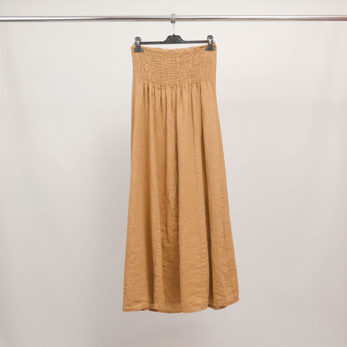 Robe smockée en lin coloré – tdm57025