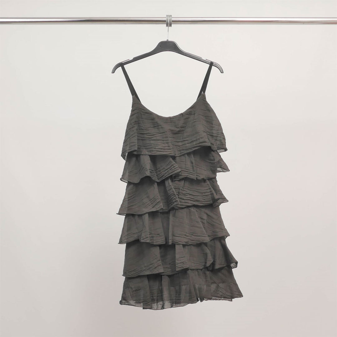 Robe à volants en coton et soie – TDM2911