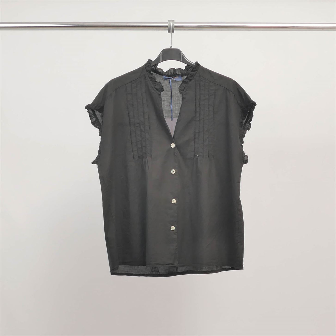 Blouse en coton manches volantées TDM38025