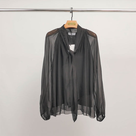 Chemise fluide col lavallière CFM31054