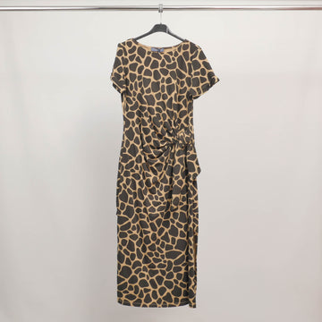 Robe imprimé girafe avec nœud latéral TDM23525-3