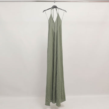 Robe dos nu en lin à fines bretelles TDM16620