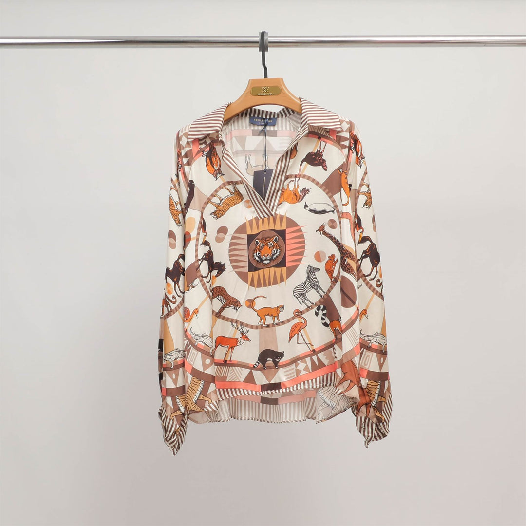 Jungle print blouse KD9085VS-7