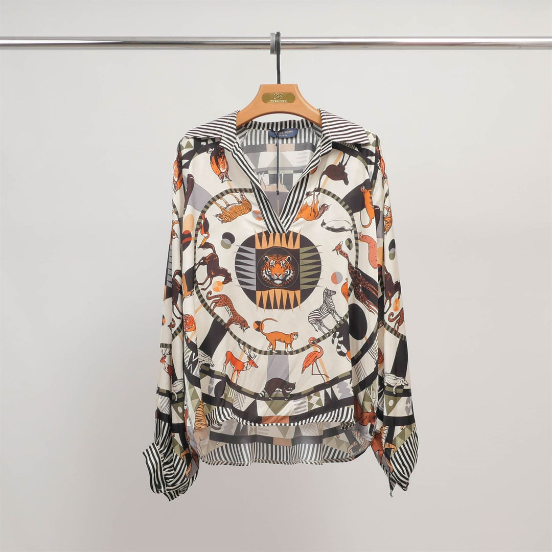 Jungle print blouse KD9085VS-7