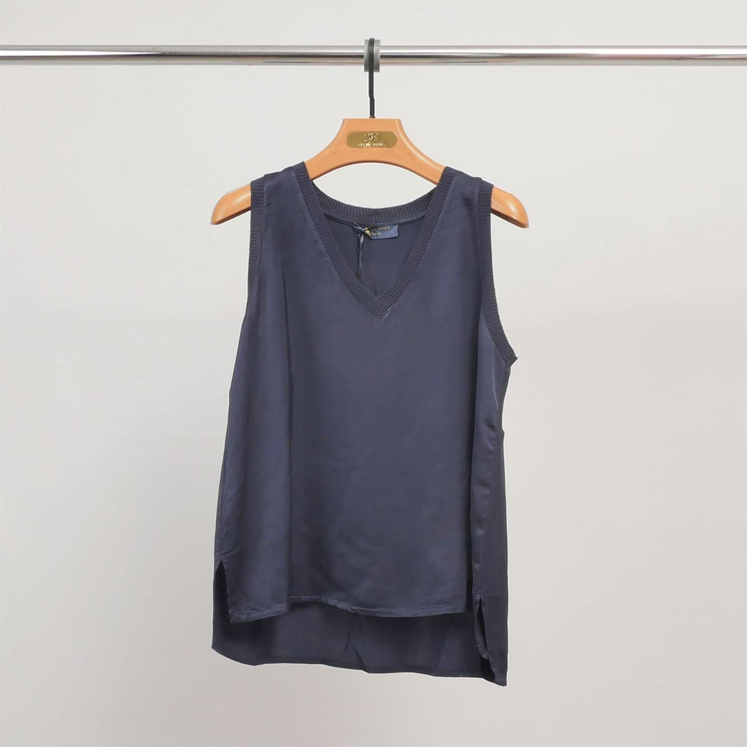 V-neck tank top in fluid viscose DB14446VS