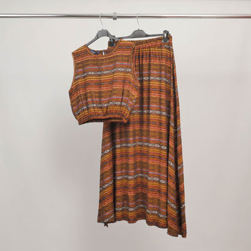 Ensemble top et jupe longue imprimé ethnique TDM31323-7