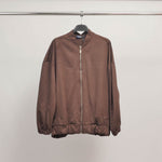 Load image into Gallery viewer, Suede bomber-neck zip-up jacket TDM09323-9
