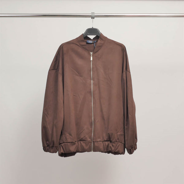 Veste zippée col bomber en suédine TDM09323-9