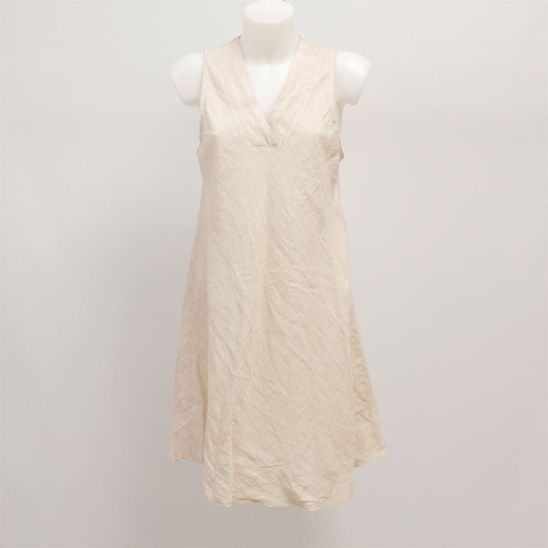 Robe en lin col V sans manches TDM65725