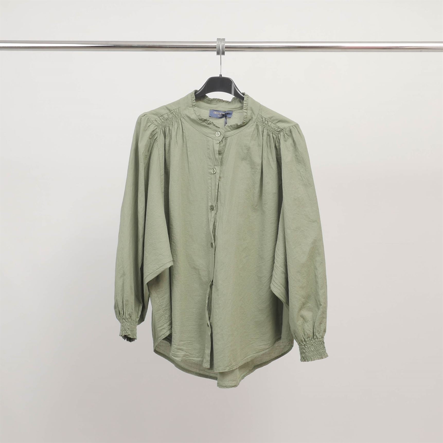 Chemise ample col froncé en coton TDM60822