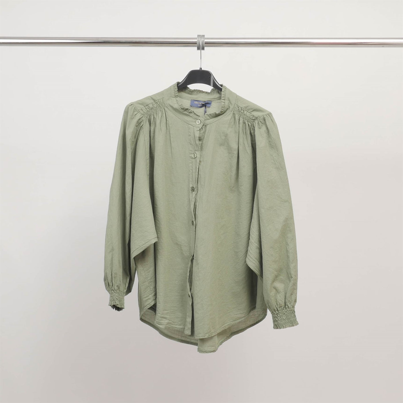 Chemise ample col froncé en coton TDM60822