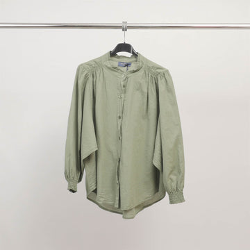 Chemise ample col froncé en coton TDM60822
