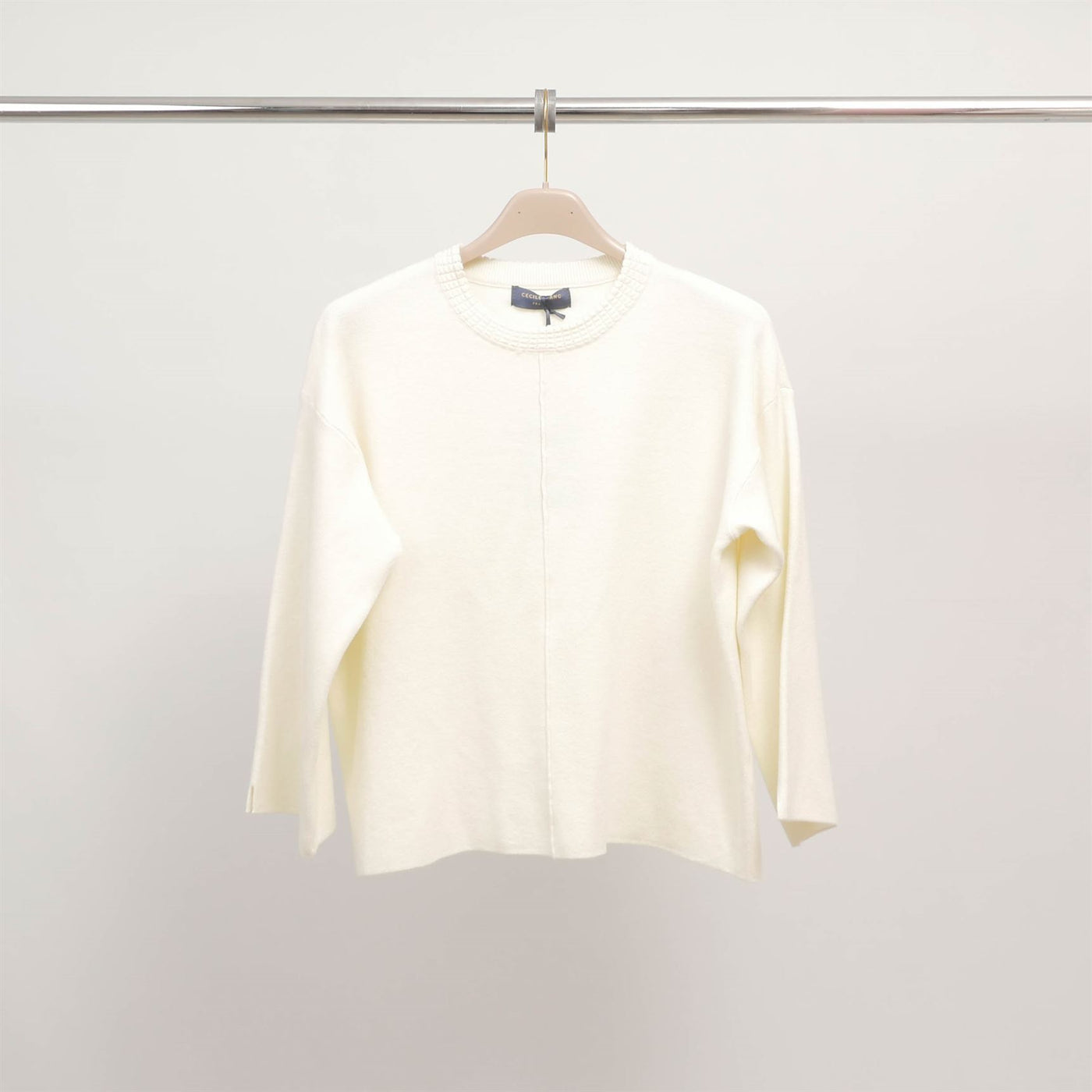 Pull col rond maille texturée  DSY25803