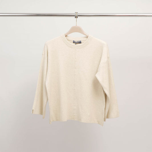 Pull col rond maille texturée  DSY25803