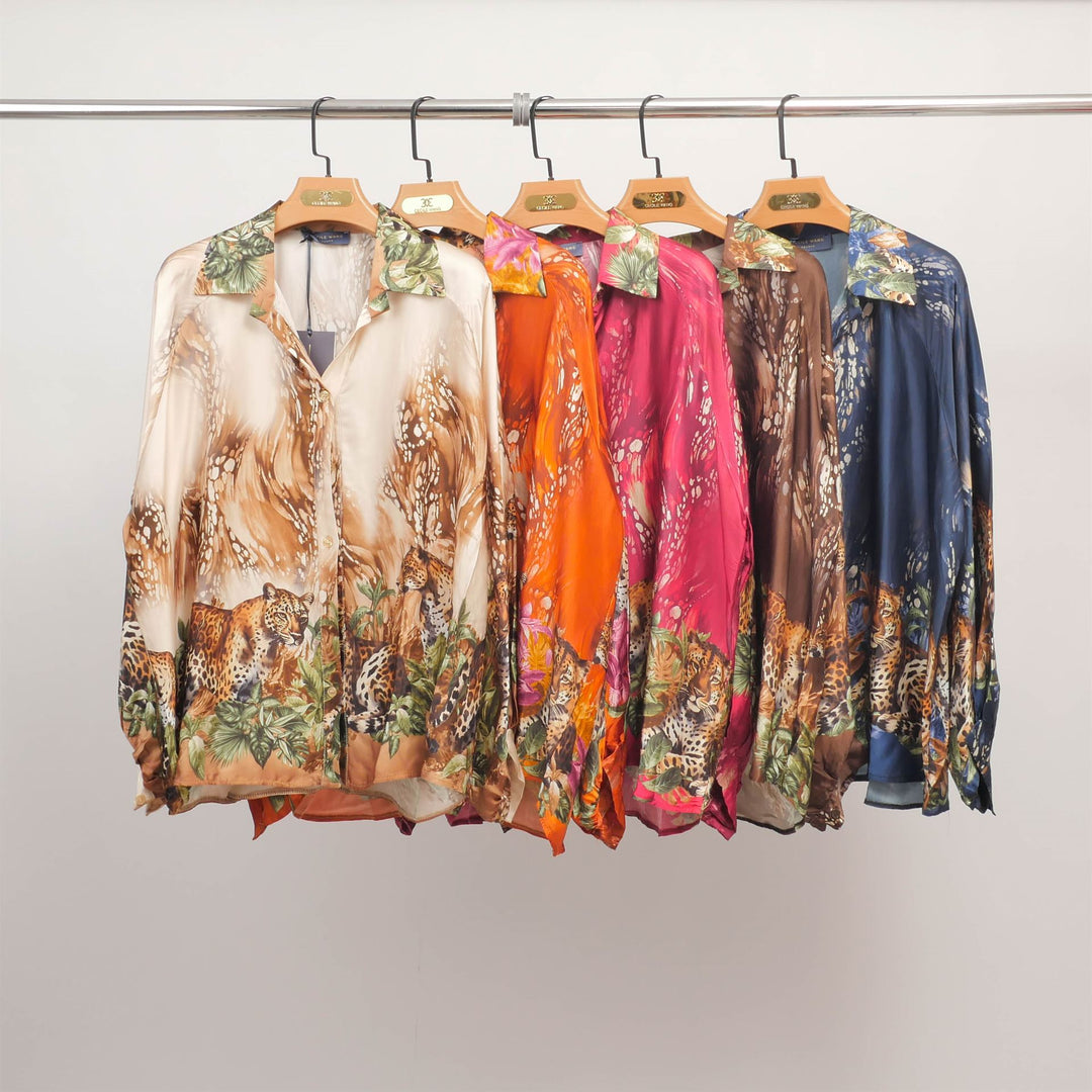 Jungle leopard print tunic KD9027VS-9