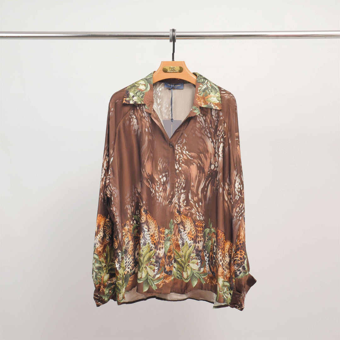 Jungle leopard print tunic KD9027VS-9