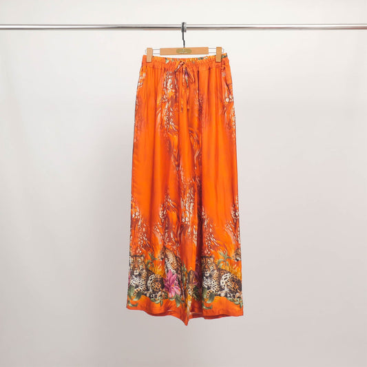 Pantalon fluide imprimé léopard sauvage KD6637VS-9