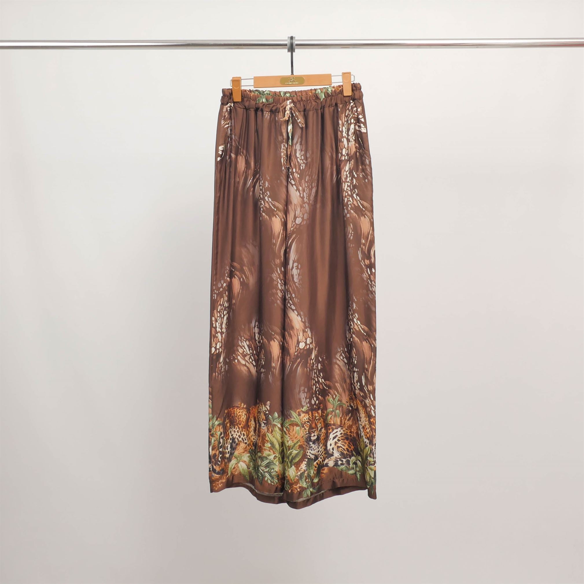 Pantalon fluide imprimé léopard sauvage KD6637VS-9