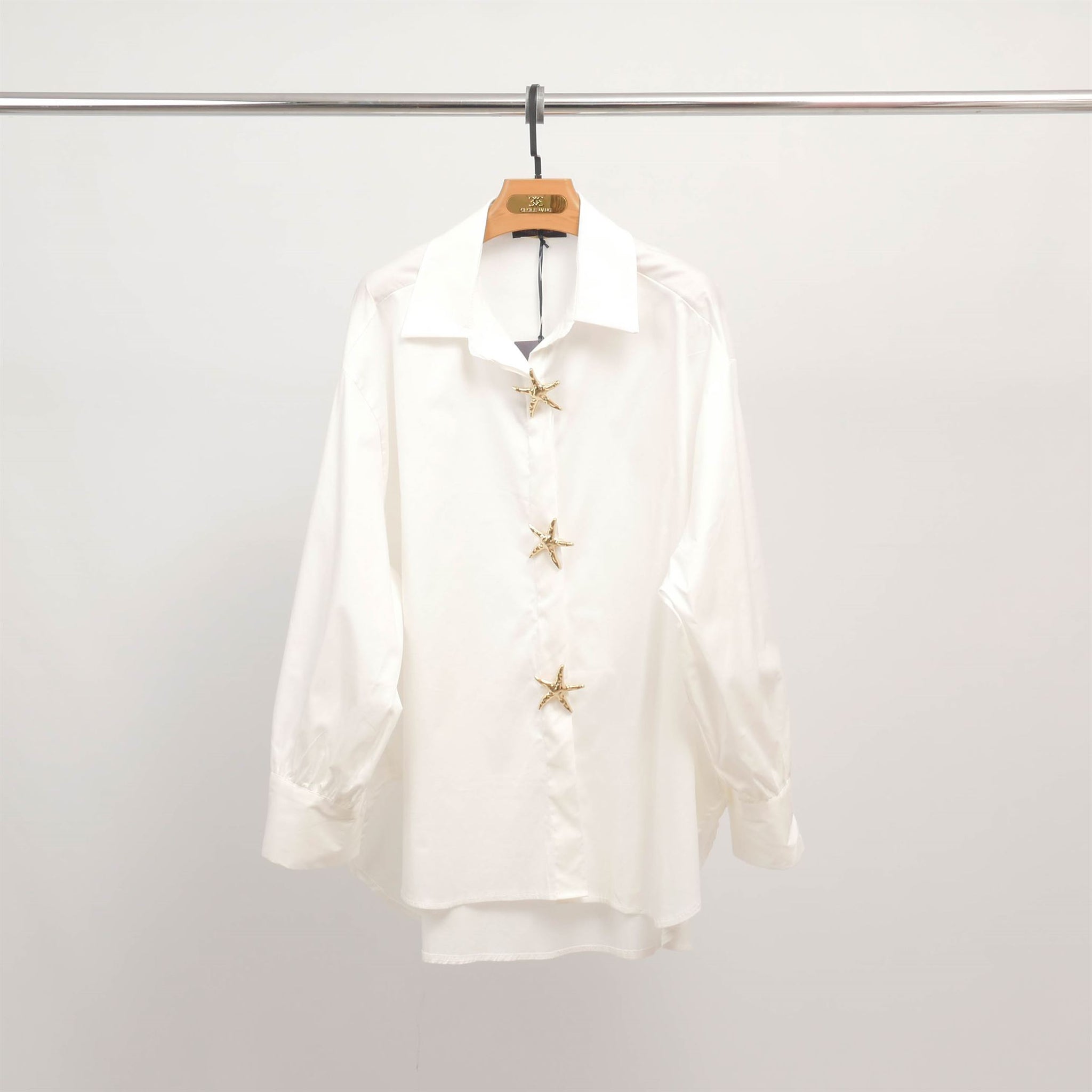 Chemise en coton boutons étoiles de mer DB52015