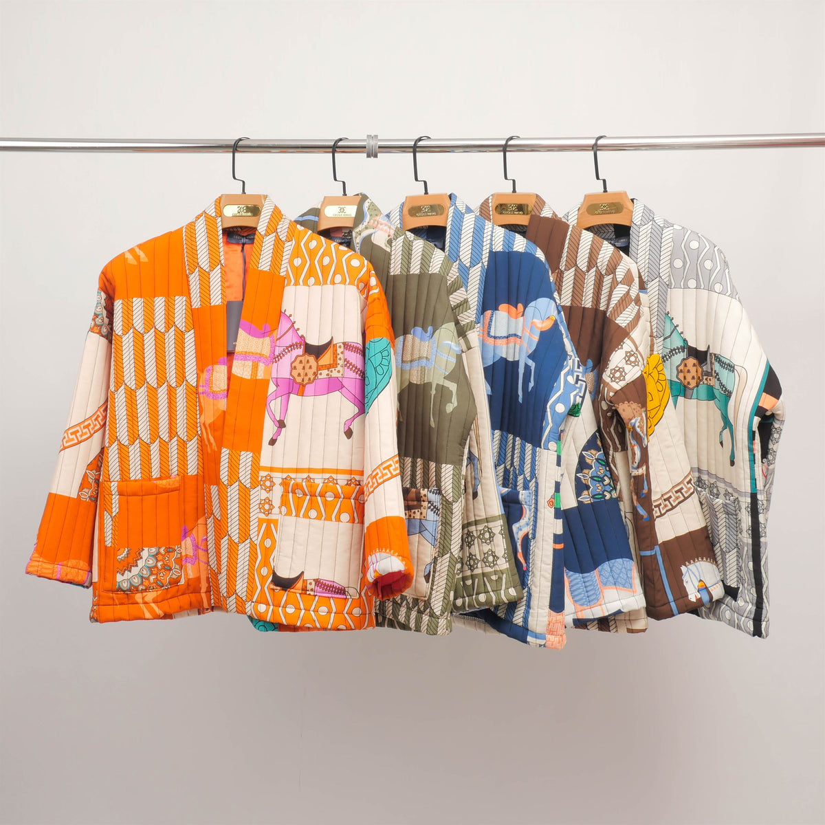 Horse print quilted kimono jacket kd7280 15