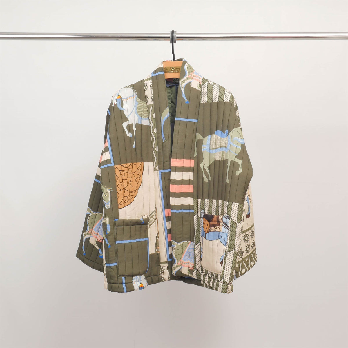 Horse print quilted kimono jacket kd7280 15