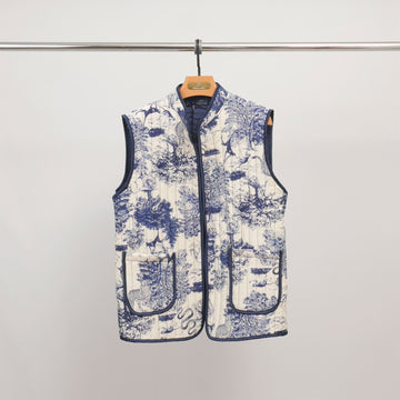 Veste sans manches matelassée imprimé jungle KD7293-2