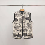 Charger l'image dans la galerie, Veste sans manches matelassée imprimé jungle KD7293-2
