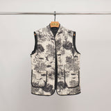 Veste sans manches matelassée imprimé jungle KD7293-2